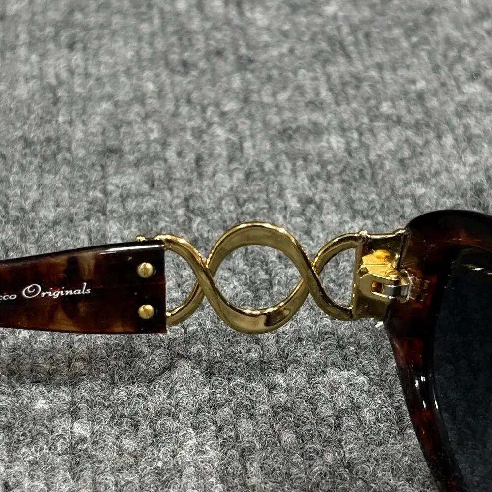 Rocco Originals Sunglasses Womens Brown Tortoise Oval Gray Lens DA 28254